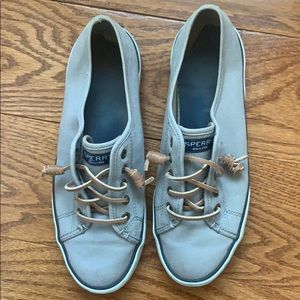 Gray sperry slip on shoes!